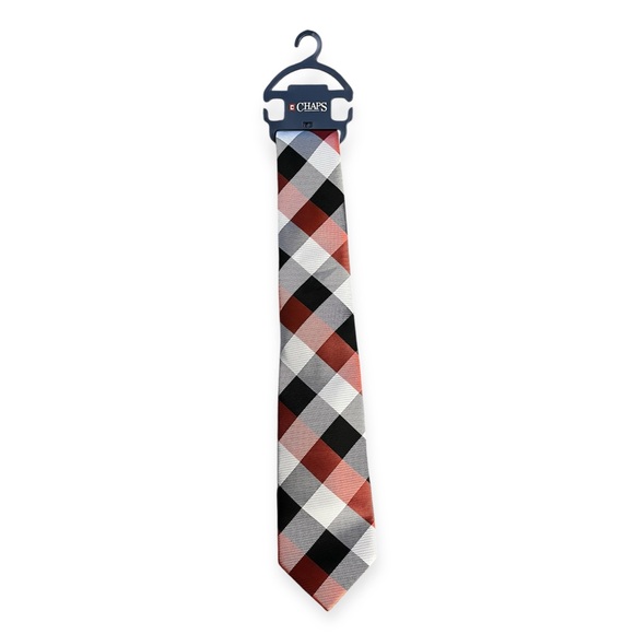 Chaps Classic Red and Black Checkered Tie - Picture 1 of 4